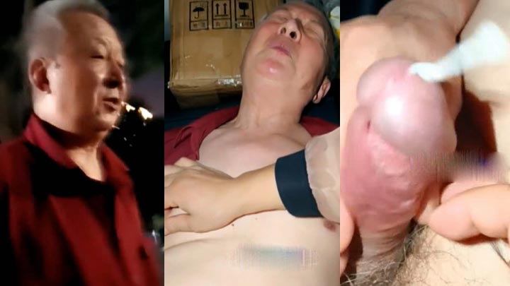 带白胖老头到车上撸喷射(26)